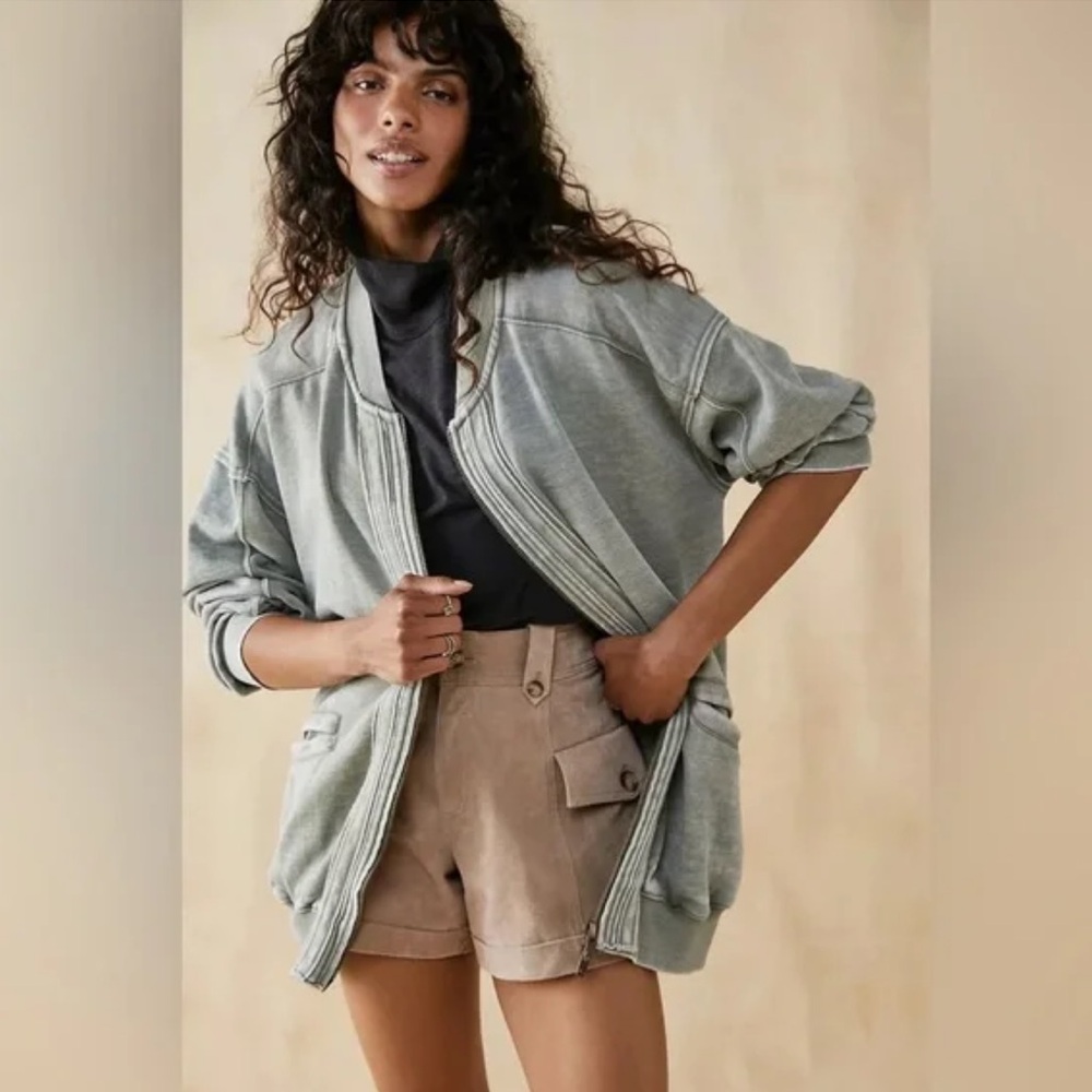 We The Free Gray Bomber Jacket